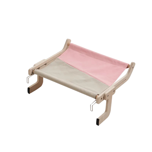 Cat Hammock Bed – Wooden Frame with Washable Cotton Canvas