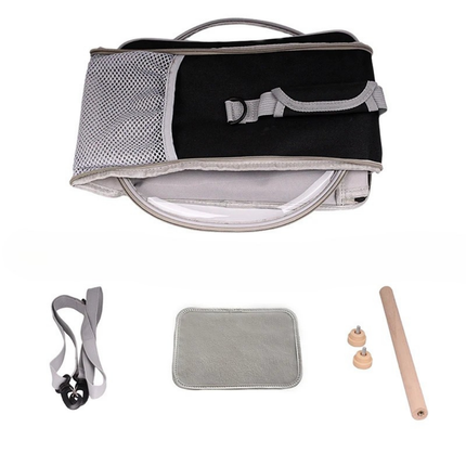 Portable Parrot Carrier Bag – Foldable Travel Cage with Perch and Shoulder Strap