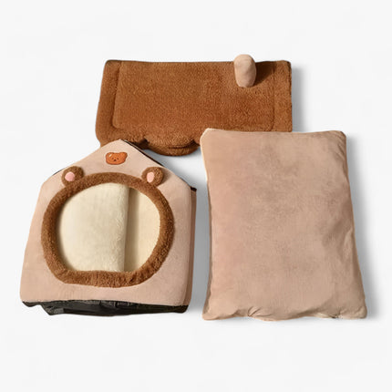 Foldable Pet House – Washable Indoor Bed for Cats and Small Dogs