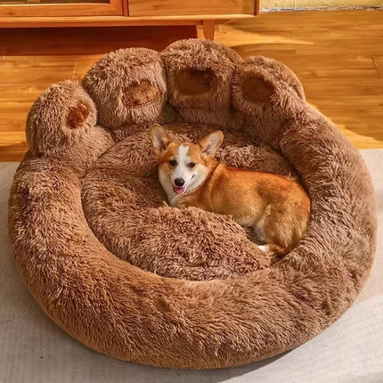 Winter Dog Bed – Plush Sofa Nest with Removable Washable Cover