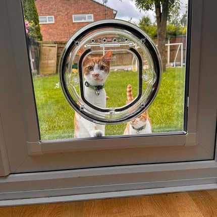 4-Way Lockable Cat Door – Small Pet Flap for Cats