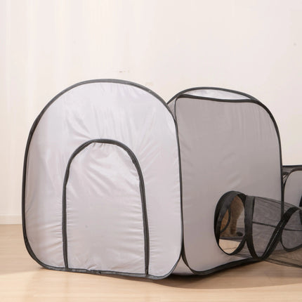Foldable Cat Run with Tunnel for Cats and Small Pets