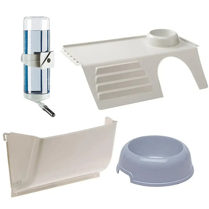 Small Animal Cage with Rounded Roof and Accessories