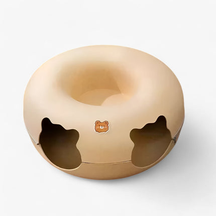 Felt Cat Tunnel Bed – Removable Zipper Cave for Play and Rest