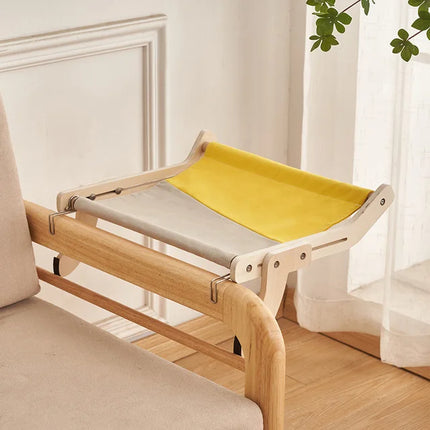 Cat Hammock Bed – Wooden Frame with Washable Cotton Canvas