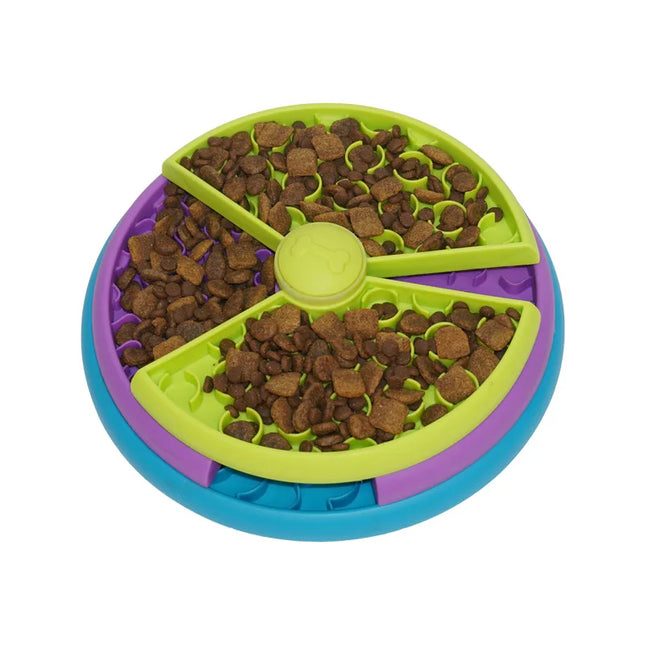 Booteely Slow Feeder Dog Bowl – 3-Level Puzzle with Non-Slip Base