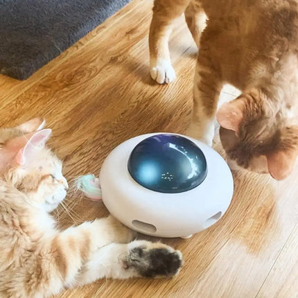 Smart UFO Cat Toy – Interactive Automatic Teaser with Light Modes