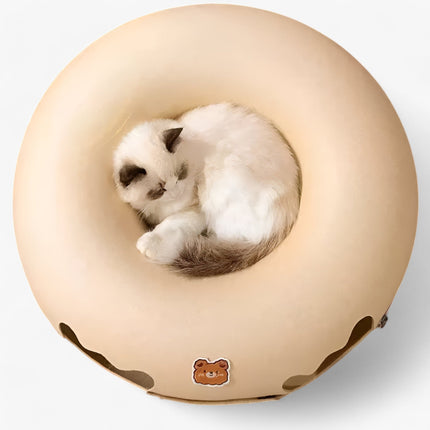 Felt Cat Tunnel Bed – Removable Zipper Cave for Play and Rest