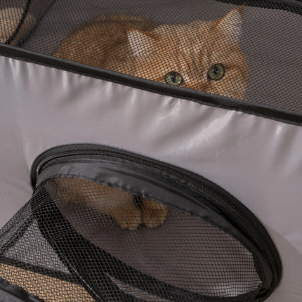 Foldable Cat Run with Tunnel for Cats and Small Pets
