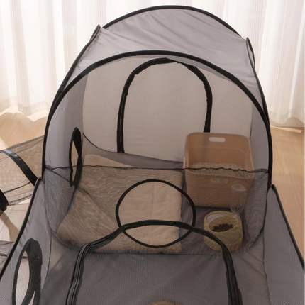 Foldable Cat Run with Tunnel for Cats and Small Pets