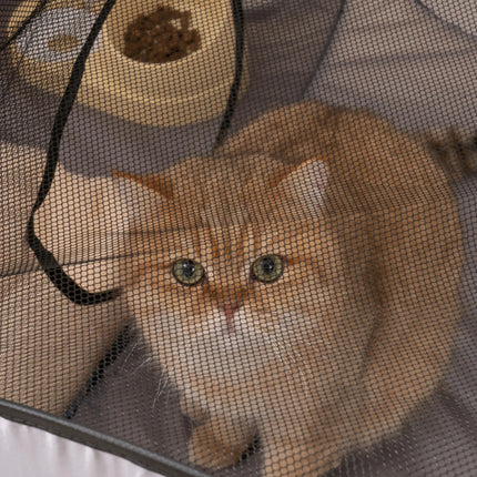 Foldable Cat Run with Tunnel for Cats and Small Pets