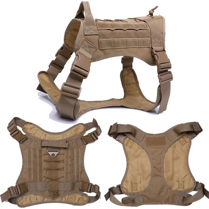 Tactical Dog Harness Vest – Adjustable with Leash and Collar