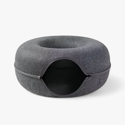 Felt Cat Tunnel Bed – Removable Zipper Cave for Play and Rest