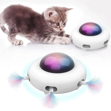 Smart UFO Cat Toy – Interactive Automatic Teaser with Light Modes