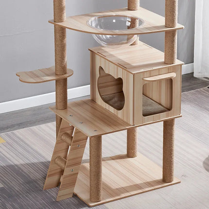 Cat Tree – Multi-Level Cat Tower with Sisal Rope Scratching Posts & Toys