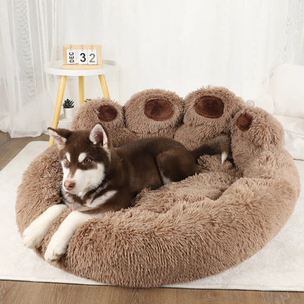 Winter Dog Bed – Plush Sofa Nest with Removable Washable Cover