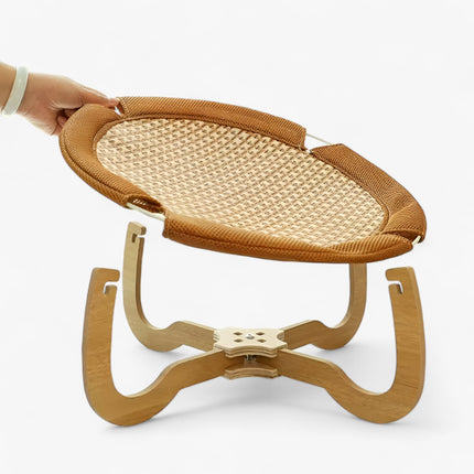 Wooden Bed with Hammock – Compact Resting Spot for Cats