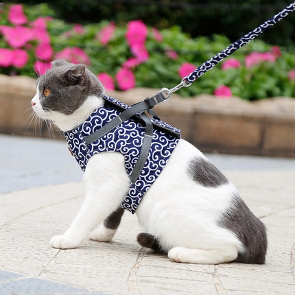 Pet Harness and Leash Set – Adjustable Breathable Vest for Cats