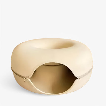 Felt Cat Tunnel Bed – Removable Zipper Cave for Play and Rest