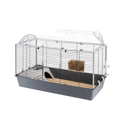 Small Animal Cage with Rounded Roof and Accessories