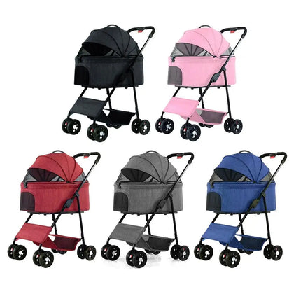 Foldable Pet Stroller – Lightweight and Portable