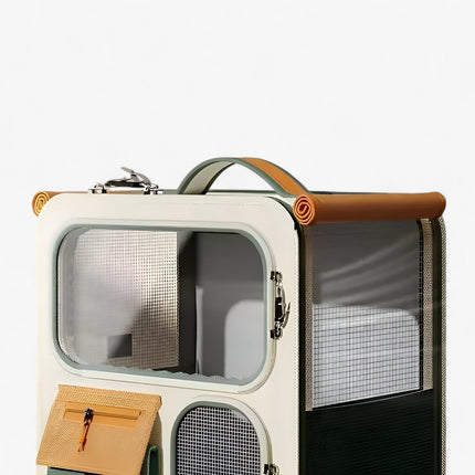 Pet Trolley Backpack – Multi-Functional Carrier with Wheels and Mesh Ventilation