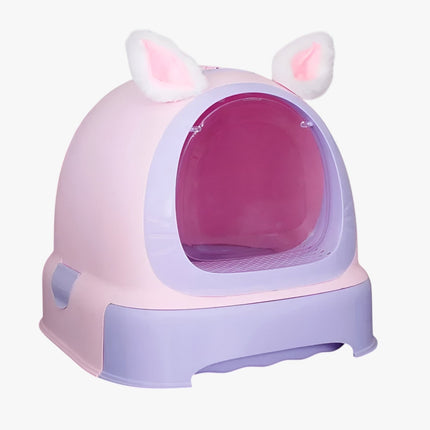 Enclosed Cat Litter Box – Large Drawer Design with Odor Filter