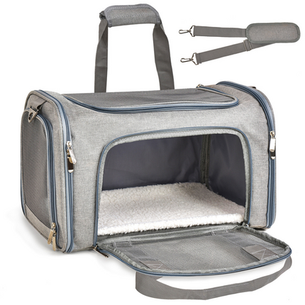 Pet Travel Carrier Bag – Soft-Sided Backpack for Small Dogs and Cats