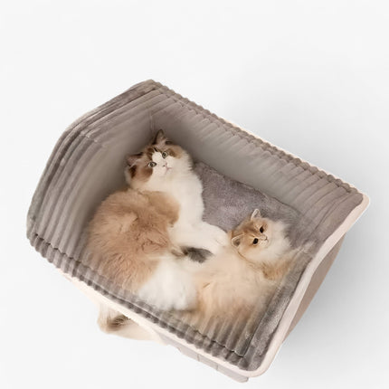 Foldable Cat House – Soft Plush Bed