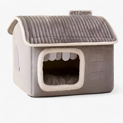 Foldable Cat House – Soft Plush Bed