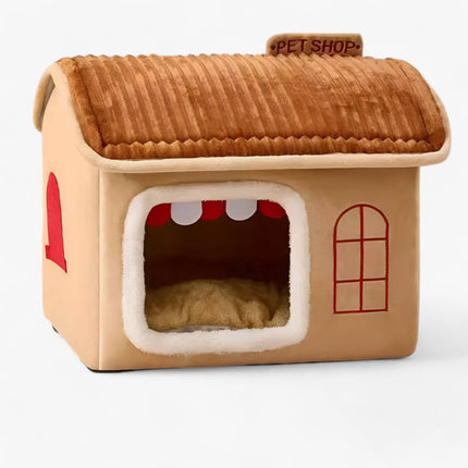 Foldable Cat House – Soft Plush Bed