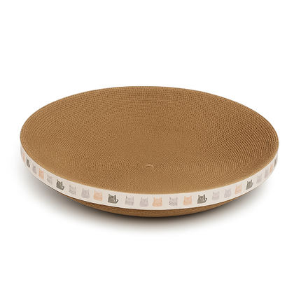 Cat Scratcher Pad – Oval Cardboard Scratching Bowl for Indoor Cats