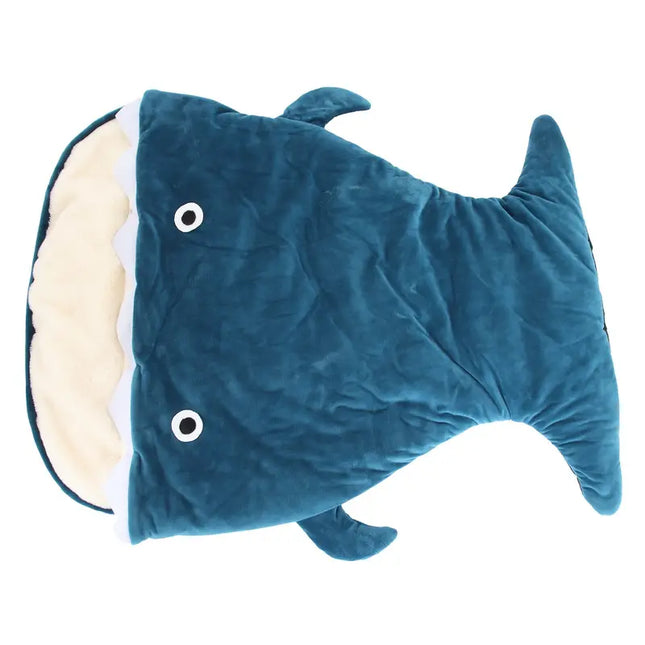 DeepCalm Pet Bed – Plush Shark-Shaped Dog Bed