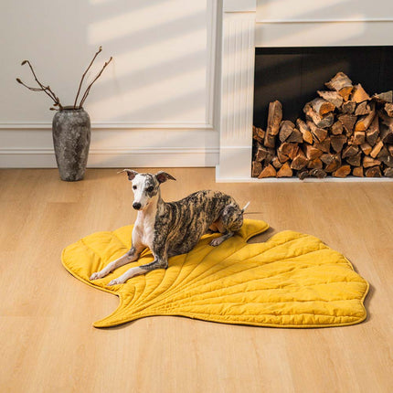 Pet Blanket – Washable Double-Sided Mat with Leaf Design for Dogs