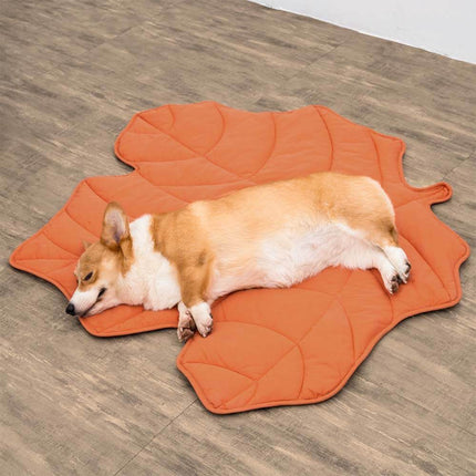 Pet Blanket – Washable Double-Sided Mat with Leaf Design for Dogs