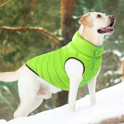 Reversible Dog Puffer Jacket – Winter Coat for Medium & Large Dogs