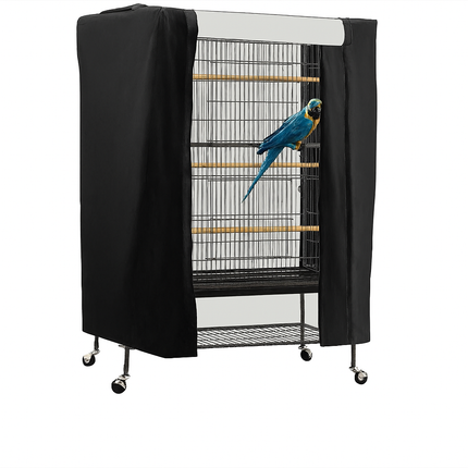 Black Cage Cover for Birds – Oxford Fabric with Secure Fit