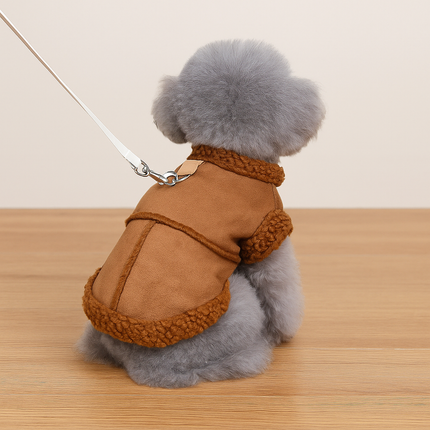 Plush Cotton Dog Jacket – Autumn and Winter Pet Vest