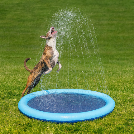 Dog Pool – Inflatable Pet Splash Pad with Sprinkler