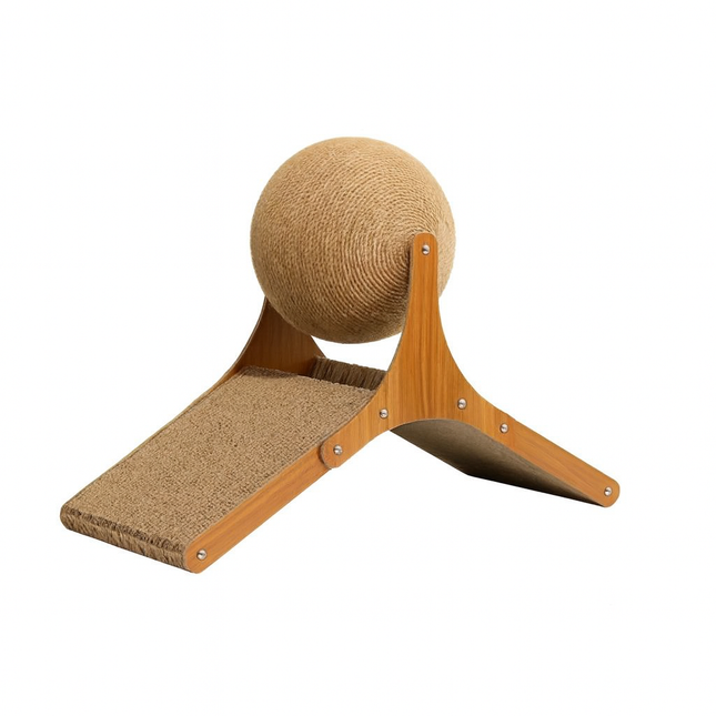 Cat Scratching Board – Wooden Frame with Sisal Rope Toy