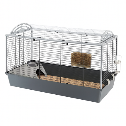 Small Animal Cage with Rounded Roof and Accessories