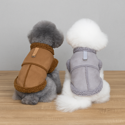 Plush Cotton Dog Jacket – Autumn and Winter Pet Vest
