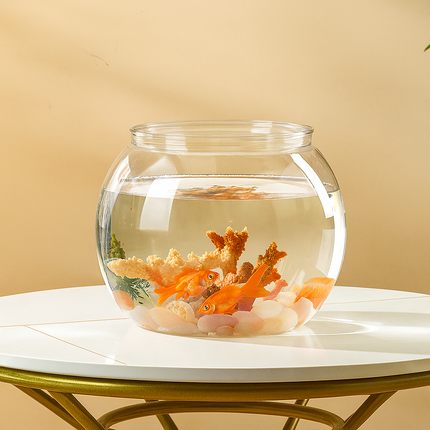 Transparent Round Fish Bowl - Aquarium for Small Fish