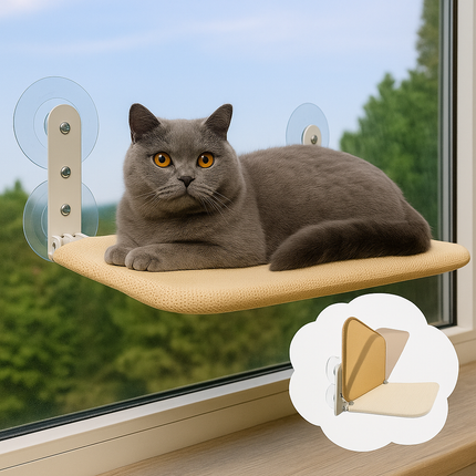 Foldable Cat Hammock – Breathable Windowsill Bed