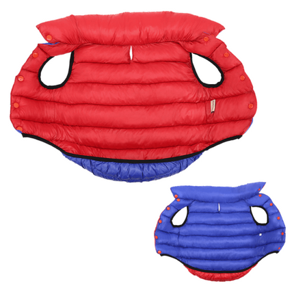 Reversible Dog Puffer Jacket – Winter Coat for Medium & Large Dogs