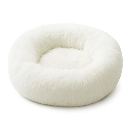 Large Plush Donut Pet Bed – Round Non-Slip Sleeping Cushion for Dogs & Cats