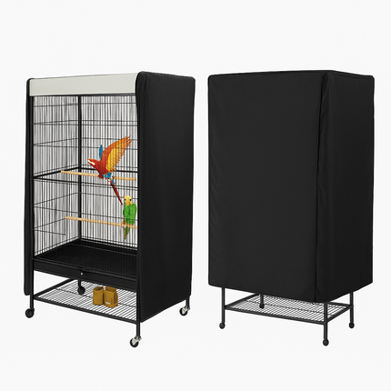 Black Cage Cover for Birds – Oxford Fabric with Secure Fit