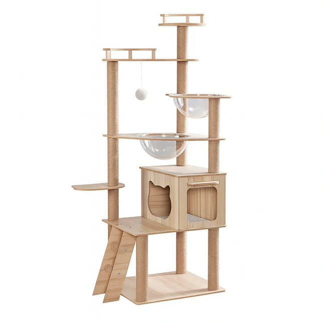 Cat Tree – Multi-Level Cat Tower with Sisal Rope Scratching Posts & Toys
