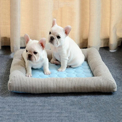 Cooling Pet Bed – Breathable Ice Silk Cushion for Dogs