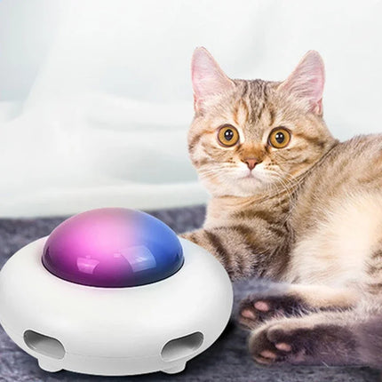 Smart UFO Cat Toy – Interactive Automatic Teaser with Light Modes